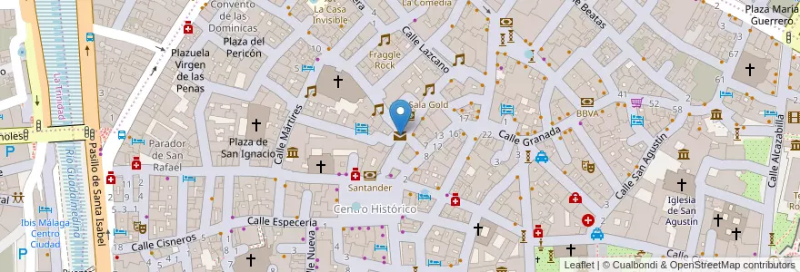 Mapa de ubicacion de Oficina de Correos en 西班牙, 安达鲁西亚, Málaga, Málaga-Costa Del Sol, Málaga.