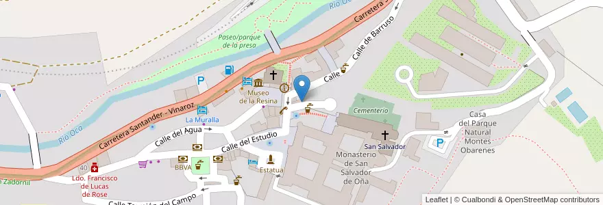 Mapa de ubicacion de Oficina de Correos en スペイン, カスティーリャ・イ・レオン州, Burgos, La Bureba, Oña.