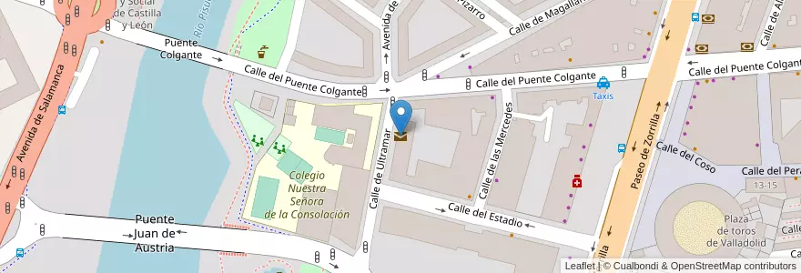 Mapa de ubicacion de Oficina de Correos en اسپانیا, Castilla Y León, Valladolid, Valladolid.