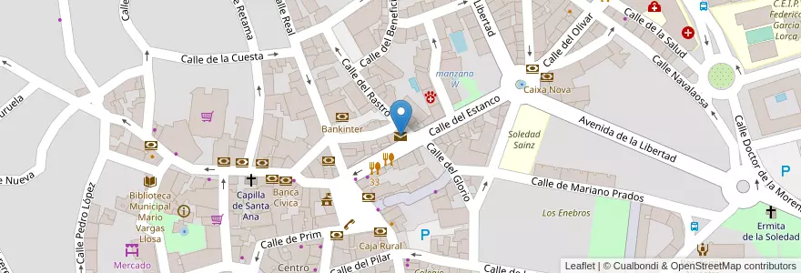 Mapa de ubicacion de Oficina de Correos en Испания, Мадрид, Мадрид, Cuenca Alta Del Manzanares, Colmenar Viejo.