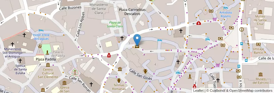 Mapa de ubicacion de Oficina de Correos en İspanya, Castilla-La Mancha, Toledo, Toledo, Toledo.