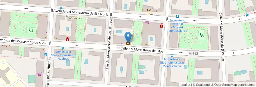 Mapa de ubicacion de Oficina de Correos en スペイン, マドリード州, Comunidad De Madrid, Área Metropolitana De Madrid Y Corredor Del Henares, Madrid.