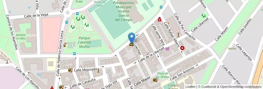 Mapa de ubicacion de Oficina de Correos en Испания, Мадрид, Мадрид, Cuenca Del Henares, Velilla De San Antonio.