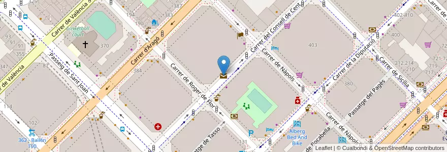 Mapa de ubicacion de Oficina de Correos en İspanya, Catalunya, Barcelona, Barcelonès, Barcelona.