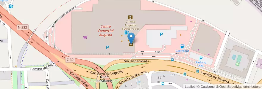 Mapa de ubicacion de Oficina de Correos Avenida de Navarra en Sepanyol, Aragón, Zaragoza, Zaragoza, Zaragoza.