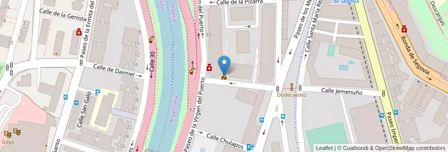 Mapa de ubicacion de Oficina de Mediodía. DNI y Pasaporte en Испания, Мадрид, Мадрид, Área Metropolitana De Madrid Y Corredor Del Henares, Мадрид.