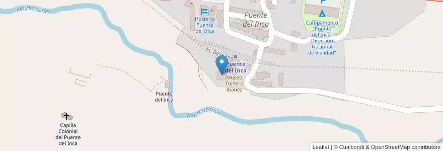 Mapa de ubicacion de Oficina Postal en Argentine, Chili, Mendoza, Departamento Luján De Cuyo, Distrito Potrerillos.
