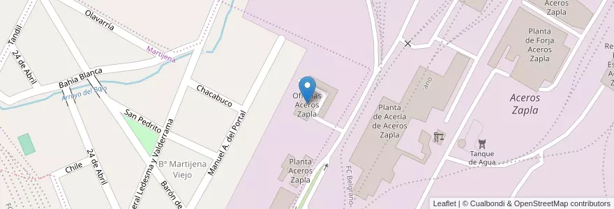 Mapa de ubicacion de Oficinas Aceros Zapla en 阿根廷, Jujuy, Departamento Palpalá, Municipio De Palpalá.