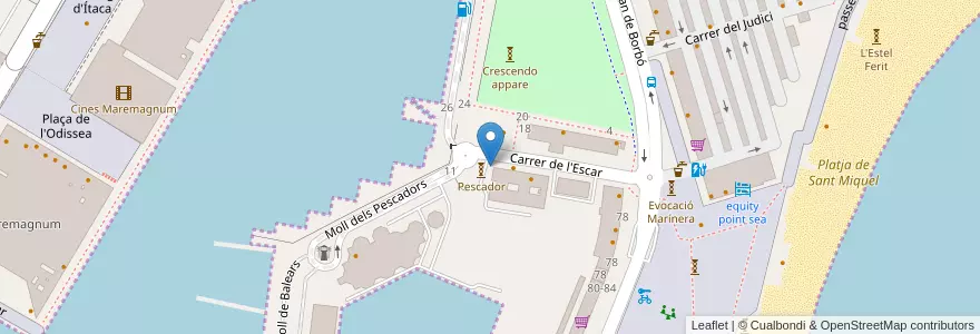 Mapa de ubicacion de OFICINES APB - Medi ambient en اسپانیا, Catalunya, Barcelona, Barcelonès, Barcelona.