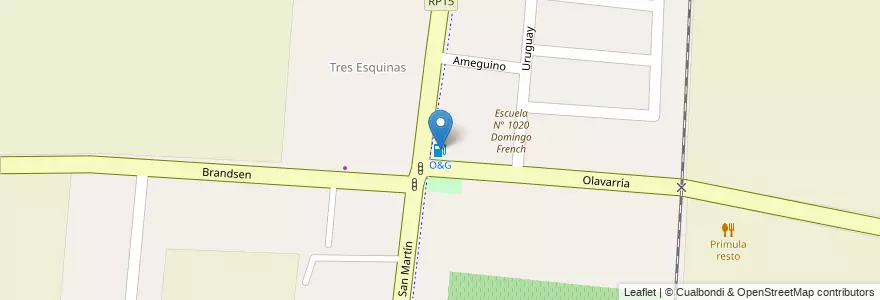 Mapa de ubicacion de O&G en Arjantin, Şili, Mendoza, Departamento Luján De Cuyo, Distrito Perdriel.