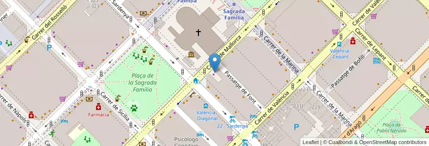 Mapa de ubicacion de O'Grove en España, Catalunya, Barcelona, Barcelonès, Barcelona.