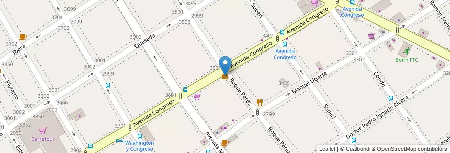 Mapa de ubicacion de Oh Banus, Coghlan en アルゼンチン, Ciudad Autónoma De Buenos Aires, Comuna 12, ブエノスアイレス.