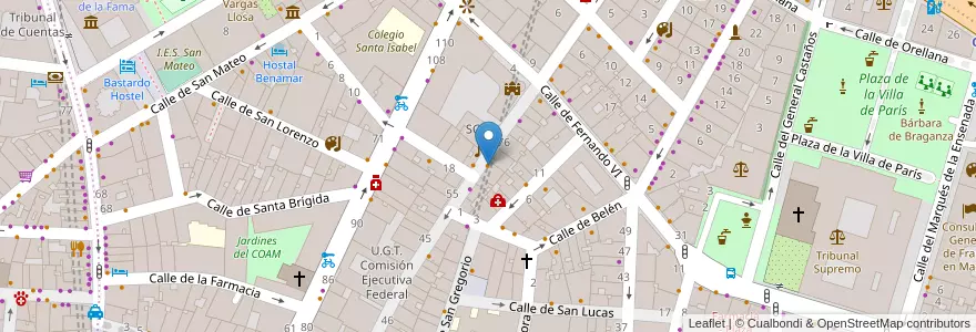 Mapa de ubicacion de Oh Galo! en スペイン, マドリード州, Comunidad De Madrid, Área Metropolitana De Madrid Y Corredor Del Henares, Madrid.