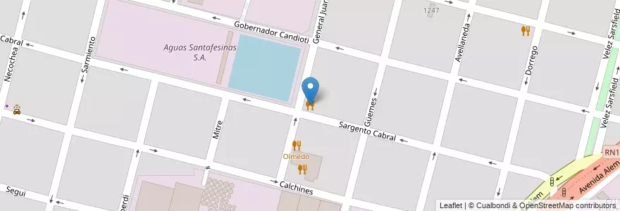 Mapa de ubicacion de Oh Resto en 阿根廷, Santa Fe, Departamento La Capital, Santa Fe Capital, Santa Fe.