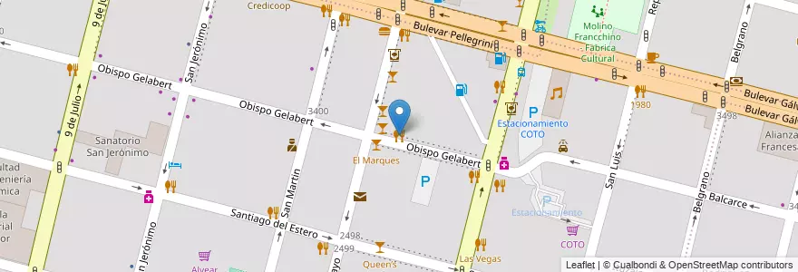 Mapa de ubicacion de Ohashi en الأرجنتين, سانتا في, إدارة العاصمة, سانتا في العاصمة, سانتا في.