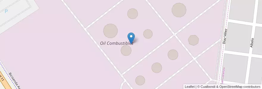 Mapa de ubicacion de Oil Combustibles en 阿根廷, Santa Fe, Departamento San Lorenzo, Municipio De San Lorenzo, San Lorenzo.