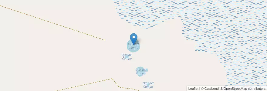 Mapa de ubicacion de Ojos del Campo en Arjantin, Catamarca, Departamento Antofagasta De La Sierra, Municipio De Antofagasta De La Sierra.