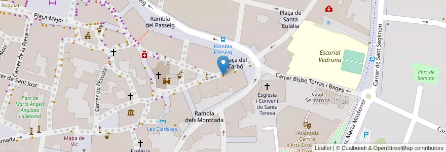Mapa de ubicacion de Okashii en Spagna, Catalunya, Barcelona, Osona, Vic.