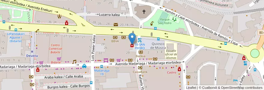 Mapa de ubicacion de Olatz Vergniory Trueba en España, Euskadi, Bizkaia, Bilboaldea, Bilbao.