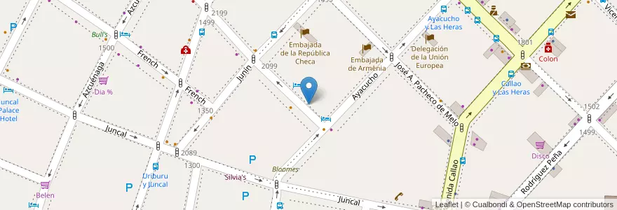Mapa de ubicacion de OL’DAYS Coffee and Deli, Recoleta en Аргентина, Буэнос-Айрес, Comuna 2, Буэнос-Айрес.