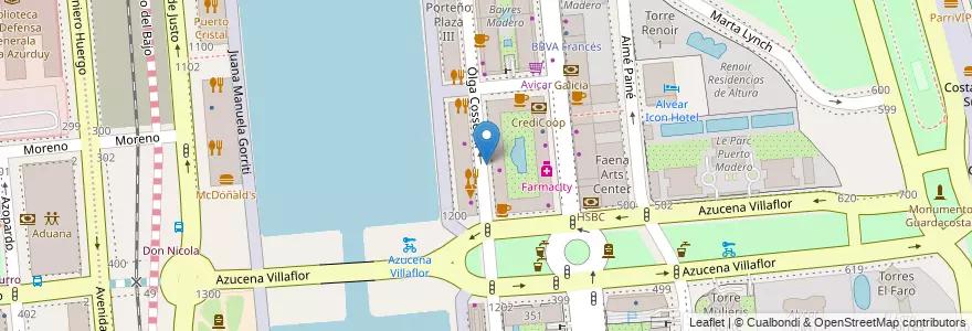 Mapa de ubicacion de Ol'days, Puerto Madero en Argentine, Ciudad Autónoma De Buenos Aires, Comuna 1, Buenos Aires.