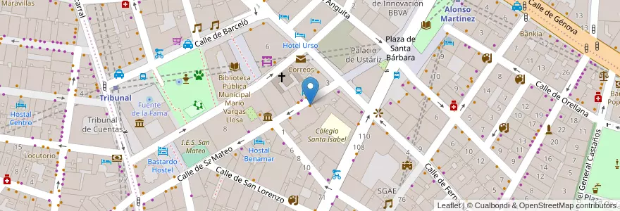 Mapa de ubicacion de Olé Lola en Sepanyol, Comunidad De Madrid, Comunidad De Madrid, Área Metropolitana De Madrid Y Corredor Del Henares, Madrid.