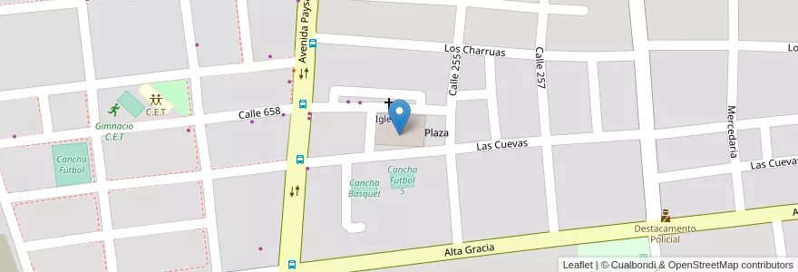 Mapa de ubicacion de Olga Cossetini en Arjantin, Corrientes, Departamento Capital, Corrientes, Corrientes.