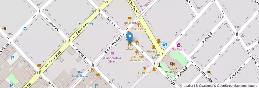 Mapa de ubicacion de Oliva en Arjantin, Buenos Aires, Partido De Bahía Blanca, Bahía Blanca.