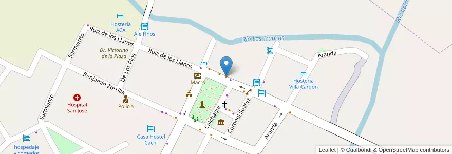Mapa de ubicacion de Oliver Resto Bar en Argentina, Salta, Cachi, Municipio De Cachi, Cachi.