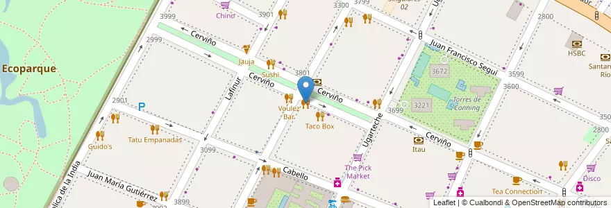 Mapa de ubicacion de Olivetti, Palermo en アルゼンチン, Ciudad Autónoma De Buenos Aires, ブエノスアイレス, Comuna 14.