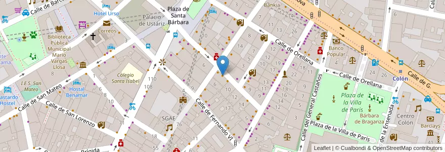 Mapa de ubicacion de Olivia te cuida en 스페인, Comunidad De Madrid, Comunidad De Madrid, Área Metropolitana De Madrid Y Corredor Del Henares, 마드리드.