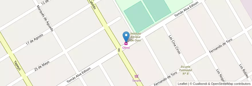 Mapa de ubicacion de Olmo en الأرجنتين, بوينس آيرس, Partido De Esteban Echeverría, El Jagüel.