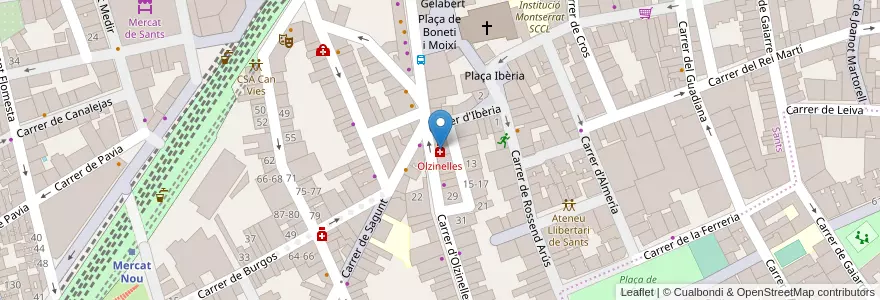 Mapa de ubicacion de Olzinelles en Spain, Catalonia, Barcelona, Barcelonès, Barcelona.