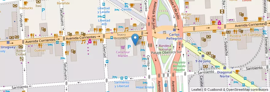 Mapa de ubicacion de Omega Park, San Nicolas en آرژانتین, Ciudad Autónoma De Buenos Aires, Comuna 1, Buenos Aires.
