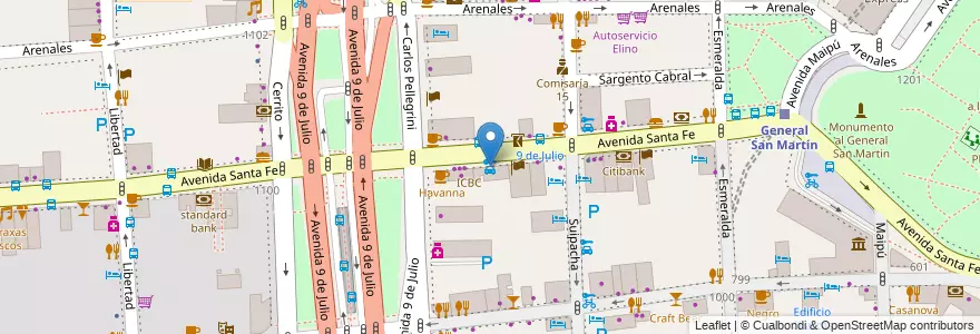 Mapa de ubicacion de Omega, Retiro en 阿根廷, Ciudad Autónoma De Buenos Aires, Comuna 1, 布宜诺斯艾利斯.