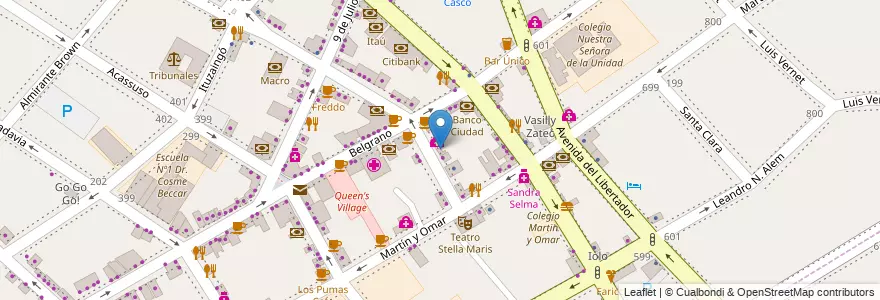 Mapa de ubicacion de Omint en Argentinië, Buenos Aires, Partido De San Isidro, San Isidro.