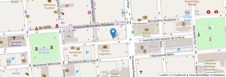 Mapa de ubicacion de On Cafe en Аргентина, Сан-Хуан, Чили, Capital.