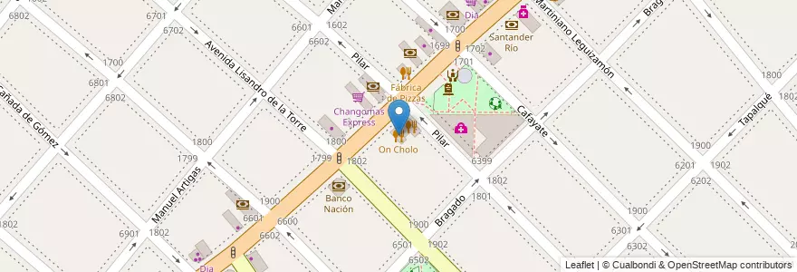Mapa de ubicacion de On Cholo, Mataderos en الأرجنتين, Ciudad Autónoma De Buenos Aires, Comuna 9, Buenos Aires.