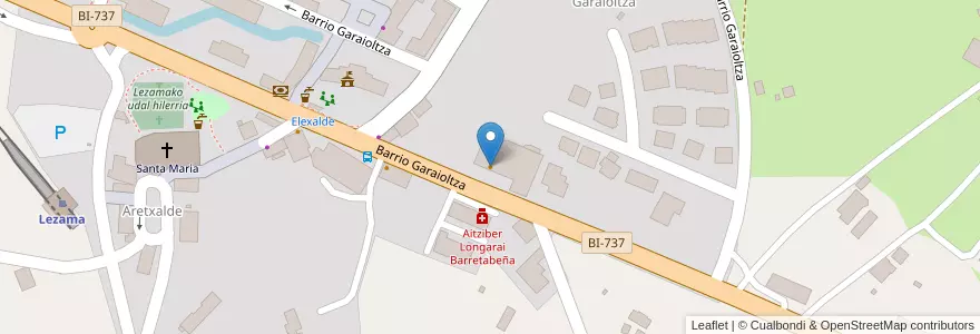 Mapa de ubicacion de On egin en İspanya, Bask Bölgesi, Bizkaia, Bilboaldea, Lezama.