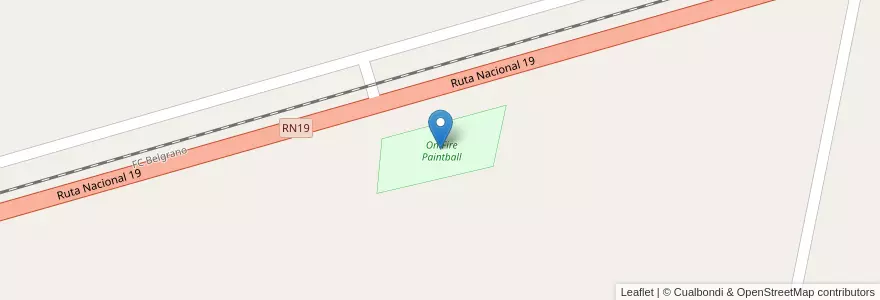 Mapa de ubicacion de On Fire Paintball en Argentine, Córdoba, Departamento San Justo, Pedanía Arroyito.