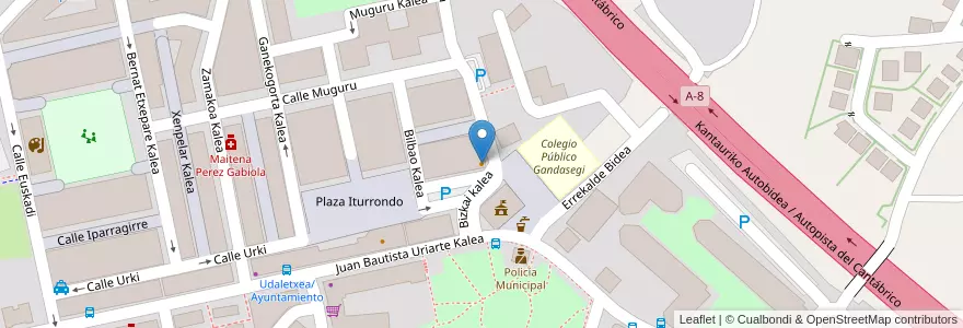 Mapa de ubicacion de On Kafe en España, Euskadi, Bizkaia, Bilboaldea, Galdakao.