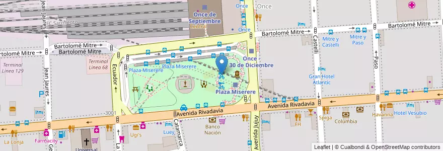 Mapa de ubicacion de Once II, Balvanera en アルゼンチン, Ciudad Autónoma De Buenos Aires, Comuna 3, ブエノスアイレス.