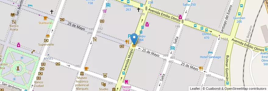 Mapa de ubicacion de ONE STAR en アルゼンチン, コルドバ州, Departamento Capital, Pedanía Capital, Córdoba, Municipio De Córdoba.