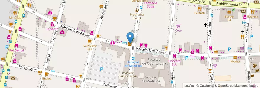 Mapa de ubicacion de Open 25 hs!, Recoleta en الأرجنتين, Ciudad Autónoma De Buenos Aires, Comuna 2, Buenos Aires.