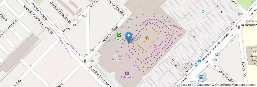 Mapa de ubicacion de Open 25 Hs en 阿根廷, 布宜诺斯艾利斯省, Partido De Avellaneda.