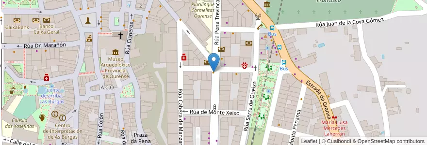 Mapa de ubicacion de Open en スペイン, ガリシア州, オウレンセ, Ourense, オウレンセ.