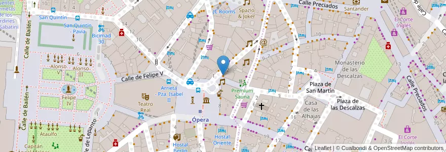 Mapa de ubicacion de Ópera Victoria en 스페인, Comunidad De Madrid, Comunidad De Madrid, Área Metropolitana De Madrid Y Corredor Del Henares, 마드리드.