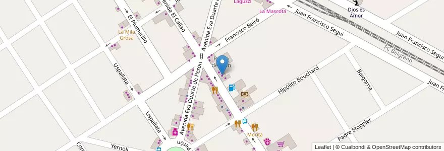 Mapa de ubicacion de Optica Marilens en Argentinië, Buenos Aires, Partido De Malvinas Argentinas, Grand Bourg.