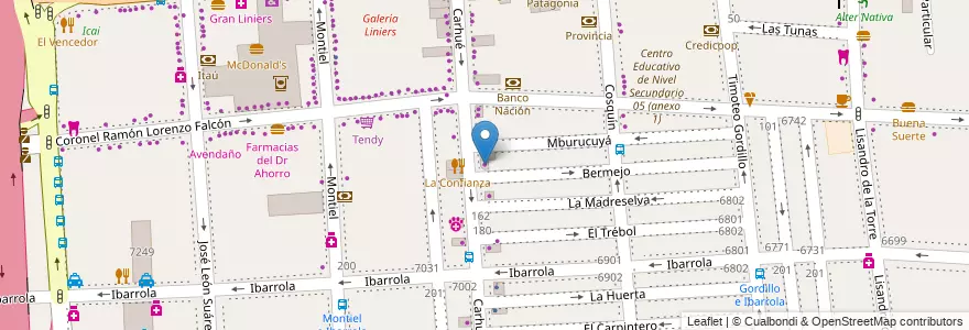 Mapa de ubicacion de Optica Vislent, Liniers en 阿根廷, Ciudad Autónoma De Buenos Aires, Comuna 9, 布宜诺斯艾利斯.