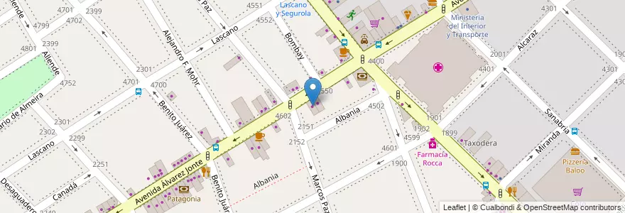 Mapa de ubicacion de Optico AB, Monte Castro en アルゼンチン, Ciudad Autónoma De Buenos Aires, ブエノスアイレス, Comuna 10, Comuna 11.